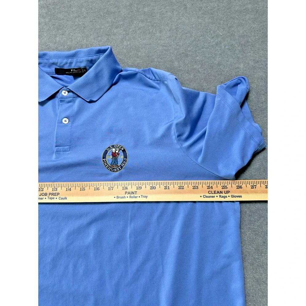 RLX Ralph Lauren Golf Polo Shirt Blue Performance Mens XL